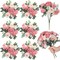 6 PCS Light Pink Artificial Peony & Silk Floral Bouquets – Faux Peonies, Roses & Hydrangeas for Wedding Centerpieces, Home Decor, Party Table Arrangements